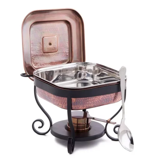 Deals 🔥 Old Dutch 11 In. X 10 In. X 9 In. 🔨 Hammered Antique Copper Chafing Dish And 3 Qt. Stainless Steel Spoon ❤️ -Serveware Store Online unnamed file 102