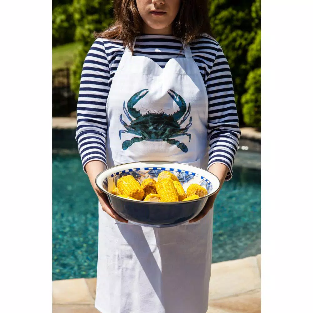 Hot Sale 💯 Golden Rabbit Blue Crab 4 Qt. Enamelware Round Serving Bowl ⌛ 8 Hot Sale 💯 Golden Rabbit Blue Crab 4 Qt. Enamelware Round Serving Bowl ⌛ - Image 6