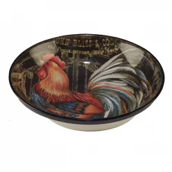 Promo 🧨 Certified International Gilded Rooster Multi-Colored 13 In. X 3 In. Serving/Pasta Bowl 🛒