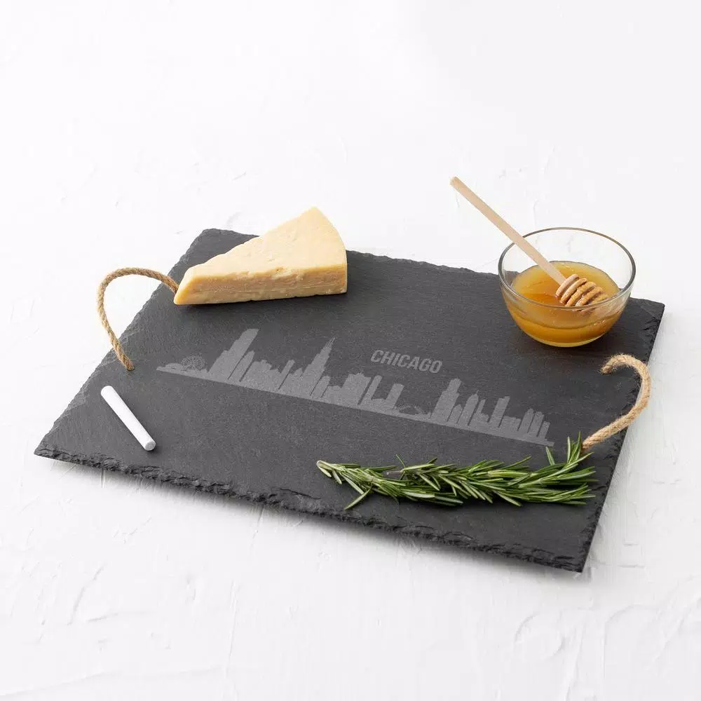 Coupon 🔥 Cathy's Concepts Cathy’s Concepts Chicago Skyline Black Slate Serving Tray ⌛ 4 Coupon 🔥 Cathy's Concepts Cathy’s Concepts Chicago Skyline Black Slate Serving Tray ⌛ - Image 2