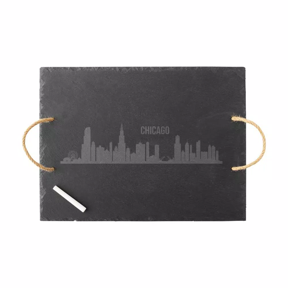 Coupon 🔥 Cathy's Concepts Cathy’s Concepts Chicago Skyline Black Slate Serving Tray ⌛ 8 Coupon 🔥 Cathy's Concepts Cathy’s Concepts Chicago Skyline Black Slate Serving Tray ⌛ - Image 6