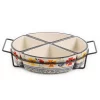 New 🥰 GIBSON Elite Luxembourg 5-Piece Divided Serving Dish Set With Metal Rack 😉 -Serveware Store Online unnamed file 1031