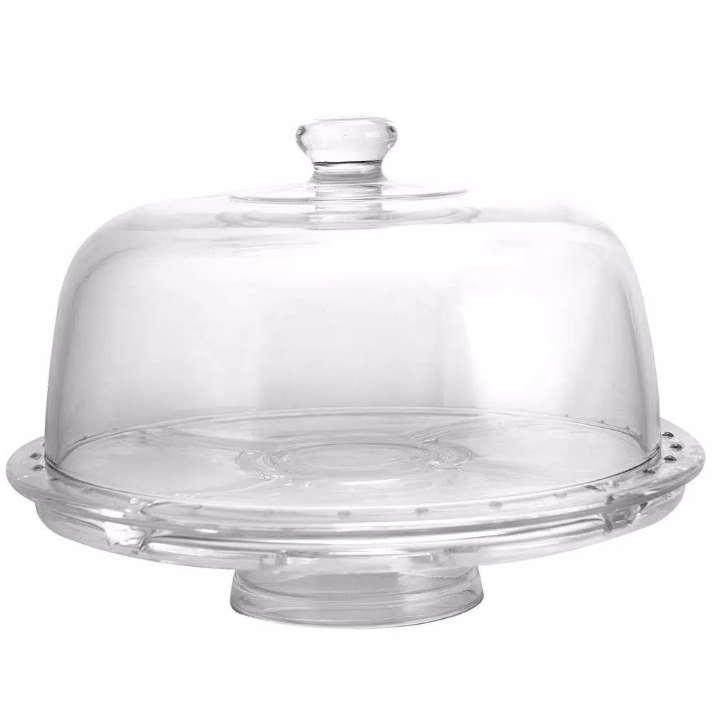 New ✨ Gibson Home Great Foundations 1-Tier Clear Glass Cake Stand 😀 3 New ✨ Gibson Home Great Foundations 1-Tier Clear Glass Cake Stand 😀
