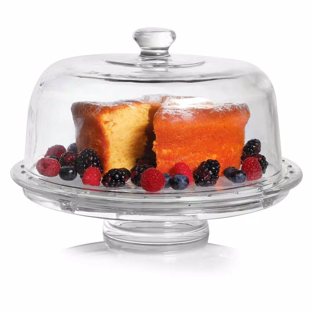 New ✨ Gibson Home Great Foundations 1-Tier Clear Glass Cake Stand 😀 4 New ✨ Gibson Home Great Foundations 1-Tier Clear Glass Cake Stand 😀 - Image 2