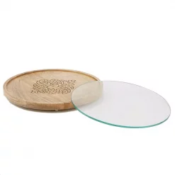 Wholesale ✨ Mind Reader Brown Bamboo Serving Tray Round Cheese Platter Decorative Display Tray With Glass Top ❤️ -Serveware Store Online unnamed file 1092