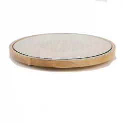 Wholesale ✨ Mind Reader Brown Bamboo Serving Tray Round Cheese Platter Decorative Display Tray With Glass Top ❤️ -Serveware Store Online unnamed file 1093