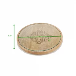 Wholesale ✨ Mind Reader Brown Bamboo Serving Tray Round Cheese Platter Decorative Display Tray With Glass Top ❤️ -Serveware Store Online unnamed file 1095