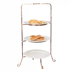 Best deal 🧨 Creative Home 3-Tier Copper Plated Dessert Plate Rack, Cake Serving Tray, Fruit Presentation, Party Food Server Display 🧨 -Serveware Store Online unnamed file 1131