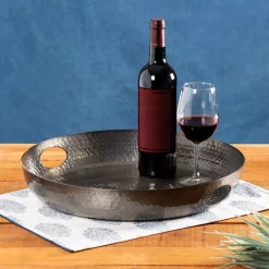 Top 10 🛒 Honey-Can-Do Black Glossy 🔨 Hammered Aluminum Serving Tray With Handles 😉 -Serveware Store Online unnamed file 1140