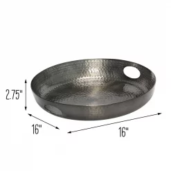 Top 10 🛒 Honey-Can-Do Black Glossy 🔨 Hammered Aluminum Serving Tray With Handles 😉 -Serveware Store Online unnamed file 1142