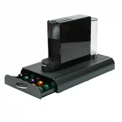 Outlet 🛒 Mind Reader 50-Pod Capacity Black Coffee Condiment Organizer Set With Coffee Pod Storage Drawer (2-Piece) ✔️ -Serveware Store Online unnamed file 1149