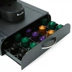 Outlet 🛒 Mind Reader 50-Pod Capacity Black Coffee Condiment Organizer Set With Coffee Pod Storage Drawer (2-Piece) ✔️ -Serveware Store Online unnamed file 1150