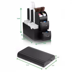 Outlet 🛒 Mind Reader 50-Pod Capacity Black Coffee Condiment Organizer Set With Coffee Pod Storage Drawer (2-Piece) ✔️ -Serveware Store Online unnamed file 1151