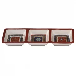 Brand new 🥰 Certified International Monterrey 13.5 In. X 5 In. Multi-Colored 3-Section Relish Tray 😀
