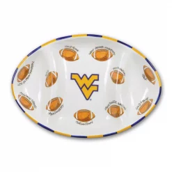 Budget 😉 Magnolia Lane West Virginia Ceramic Football Tailgating Platter 😍