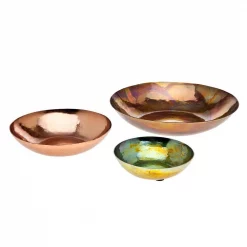 Brand new 🧨 Godinger Copper Blue/Yellow Plates (Set Of 3) 👏