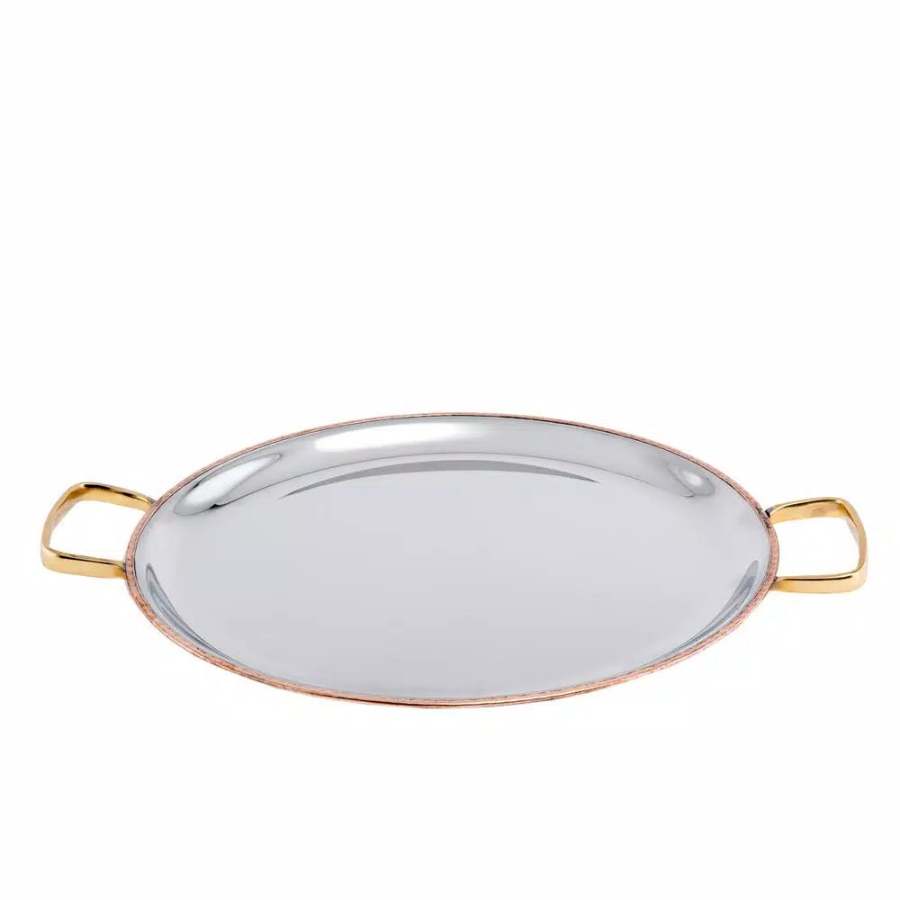 Best Sale π― Old Dutch 11 In. 2 PLY Solid Copper / Stainless Steel Embossed Pattern Base Flat Tray With Brass Handles π 3 Best Sale π― Old Dutch 11 In. 2 PLY Solid Copper / Stainless Steel Embossed Pattern Base Flat Tray With Brass Handles π