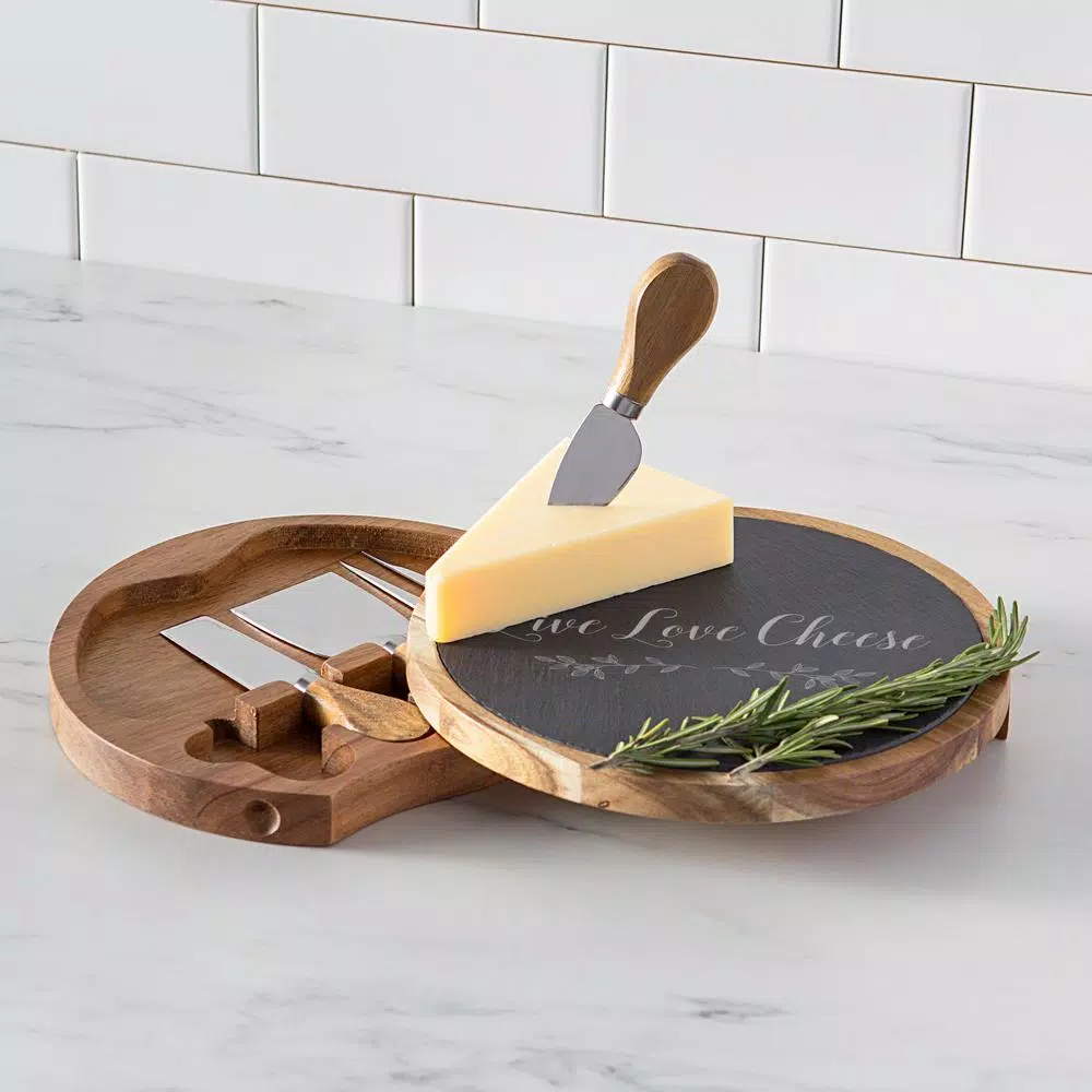 Brand new ❤️ Cathy's Concepts Cathy’s Concepts Live Love Cheese 5 Piece Slate And Acacia Cheese Board With Cheese Utensils 😉 8 Brand new ❤️ Cathy's Concepts Cathy’s Concepts Live Love Cheese 5 Piece Slate And Acacia Cheese Board With Cheese Utensils 😉 - Image 6