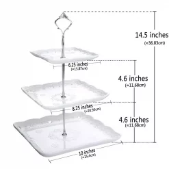 Top 10 🔔 MALACASA 3-Tiered White Cupcake Tower Stand Square Tiered Serving Tray Dessert Stand 🔔 -Serveware Store Online unnamed file 1263