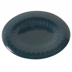 Buy 😉 Certified International Multi-Colored 15.75 In. Aztec Teal Oval Platter 😉