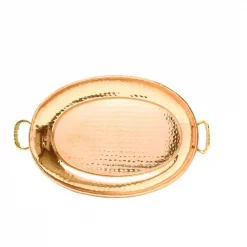Best Pirce 🎉 Old Dutch 17 In. X 13 In. Oval Decor Copper Tray With Cast Brass Handles 🔥