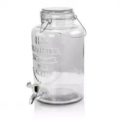 Budget 👏 Gibson Home Bayfront ☀️ Summer 2.6 Qt. Glass Drink Dispenser For Cold Drinks 🎁