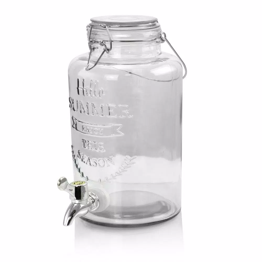 Budget 👏 Gibson Home Bayfront ☀️ Summer 2.6 Qt. Glass Drink Dispenser For Cold Drinks 🎁 3 Budget 👏 Gibson Home Bayfront ☀️ Summer 2.6 Qt. Glass Drink Dispenser For Cold Drinks 🎁