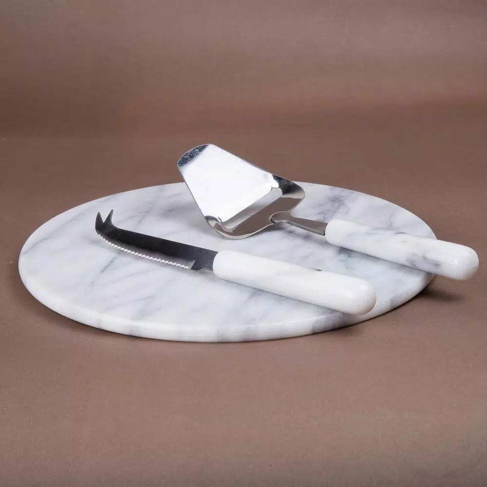 New ๐ Creative Home Stainless Steel Cheese Cutter Slicer And Cheese Knife With Natural White Marble Handle (Set Of 2) ๐งจ 7 New ๐ Creative Home Stainless Steel Cheese Cutter Slicer And Cheese Knife With Natural White Marble Handle (Set Of 2) ๐งจ - Image 5
