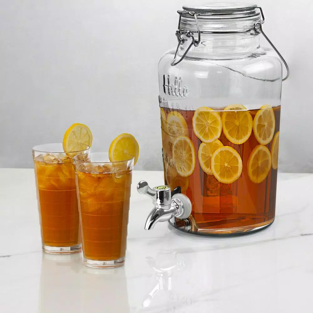 Budget 👏 Gibson Home Bayfront ☀️ Summer 2.6 Qt. Glass Drink Dispenser For Cold Drinks 🎁 7 Budget 👏 Gibson Home Bayfront ☀️ Summer 2.6 Qt. Glass Drink Dispenser For Cold Drinks 🎁 - Image 5