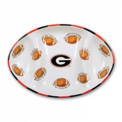 Discount 😉 Magnolia Lane Georgia Ceramic Football Tailgating Platter 🔥