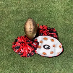 Discount 😉 Magnolia Lane Georgia Ceramic Football Tailgating Platter 🔥 -Serveware Store Online unnamed file 1398