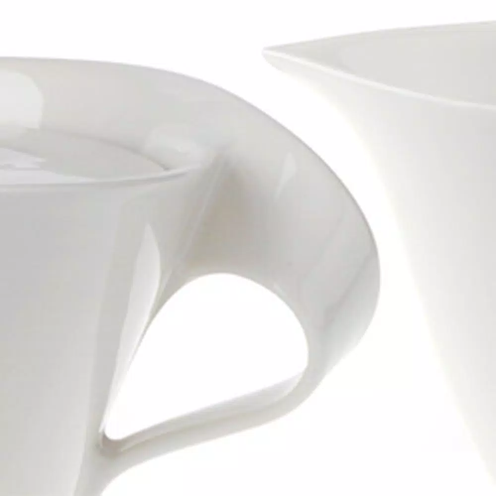 New โ๏ธ Villeroy & Boch Villeroy & Boch New Wave 2-Piece White Porcelain Sugar And Creamer Set ๐ 3 New โ๏ธ Villeroy & Boch Villeroy & Boch New Wave 2-Piece White Porcelain Sugar And Creamer Set ๐ - Image 2