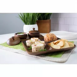 Promo ⌛ BergHOFF Acacia 10 In. X 10 In. X 1 In. Brown Wooden Tray 🔥 -Serveware Store Online unnamed file 1423