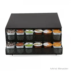 Brand new 🎉 Mind Reader 72-Capacity Black Double K-Cup Storage Tray With Flower Pattern Metal Mesh 👏 -Serveware Store Online unnamed file 1437