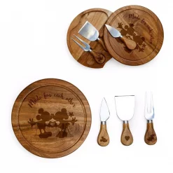 Discount 💯 TOSCANA 7.5 In. Mickey And Minnie Mouse Acacia Brie Cheese Board And Tools Set 🧨 -Serveware Store Online unnamed file 144