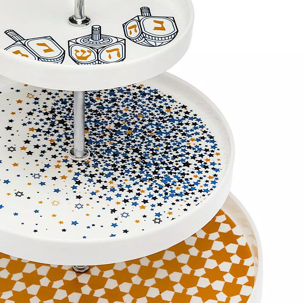 Brand new ๐ Godinger 10.75 In. X 2.25 In. Chanukah 3-Tier Serving Tray ๐ฅ 5 Brand new ๐ Godinger 10.75 In. X 2.25 In. Chanukah 3-Tier Serving Tray ๐ฅ - Image 3