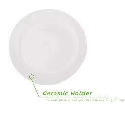 Discount ⌛ Mind Reader Silver Ceramic & Galvanized Cake Stand, Party Cake Display, Cupcake Stand Holder, Dessert Display Tray 😍 -Serveware Store Online unnamed file 147