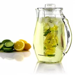 Hot Sale ⭐ Ovente 84 Fl. Oz. Clear Pitcher With Removable Fruit Infuser Rod And Ice Rod, Non-Slip Handle, Drip-Free Spout ⭐ -Serveware Store Online unnamed file 1503