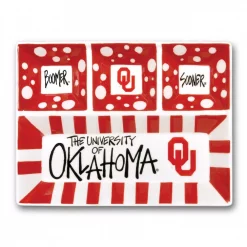 Best deal 🥰 Magnolia Lane Oklahoma Ceramic 4 Section Tailgating Serving Platter 🤩