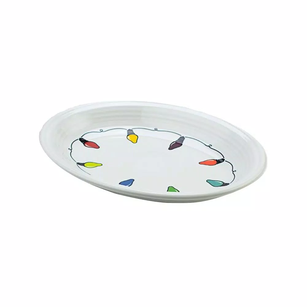New ๐คฉ Fiesta 11 5/8โณ White Ceramic Fiesta Lights Medium Oval Platter ๐ฏ 3 New ๐คฉ Fiesta 11 5/8โณ White Ceramic Fiesta Lights Medium Oval Platter ๐ฏ - Image 2