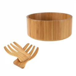 Deals 🤩 Classic Cuisine 10.25 In. Round Bamboo Salad Bowl With Utensils 🤩 -Serveware Store Online unnamed file 1571