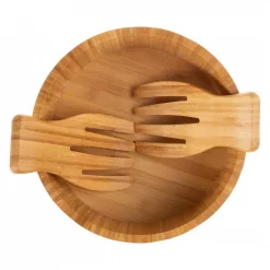 Deals 🤩 Classic Cuisine 10.25 In. Round Bamboo Salad Bowl With Utensils 🤩 -Serveware Store Online unnamed file 1572
