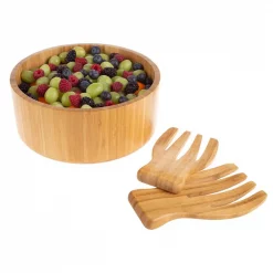 Deals 🤩 Classic Cuisine 10.25 In. Round Bamboo Salad Bowl With Utensils 🤩 -Serveware Store Online unnamed file 1573