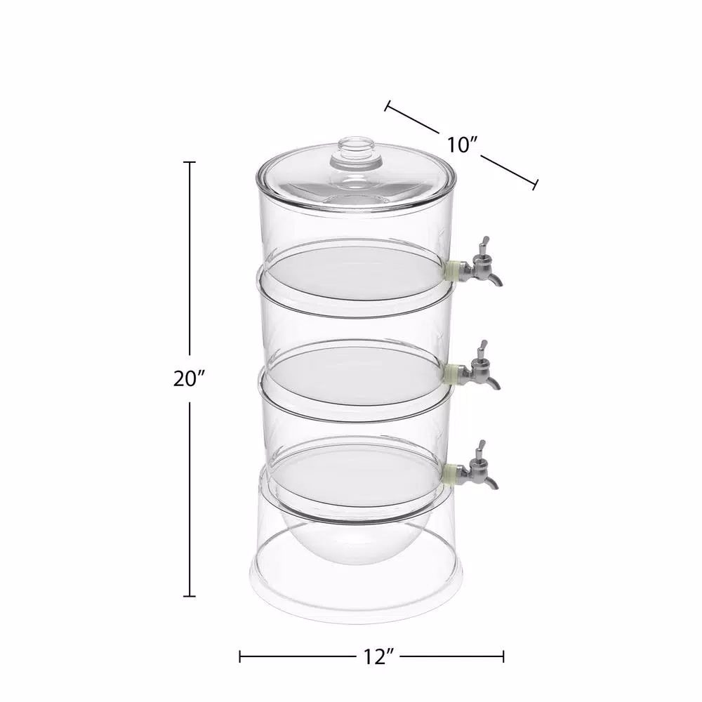 Best Pirce 😉 Classic Cuisine 2.6 Gal. BPA-Free Plastic 3-Tier Beverage Dispenser 🔥 3 Best Pirce 😉 Classic Cuisine 2.6 Gal. BPA-Free Plastic 3-Tier Beverage Dispenser 🔥 - Image 2