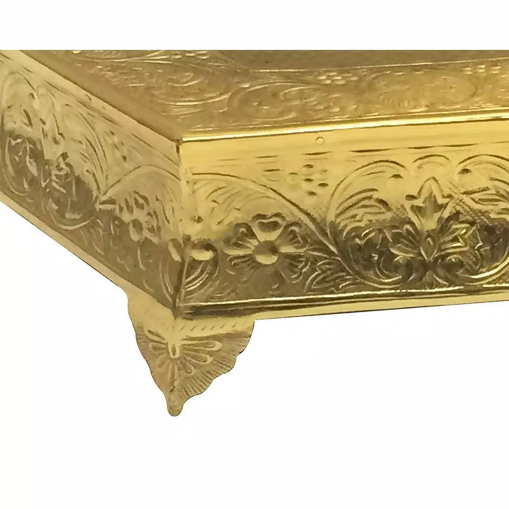 Wholesale 💯 Benzara Hexagonal 16 In. Gold Metal Wedding Cake Stand 🛒 6 Wholesale 💯 Benzara Hexagonal 16 In. Gold Metal Wedding Cake Stand 🛒 - Image 4