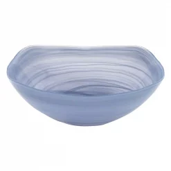 Discount ✔️ Badash Crystal Sky Blue Alabaster Glass 10 In. Squarish Bowl 👍