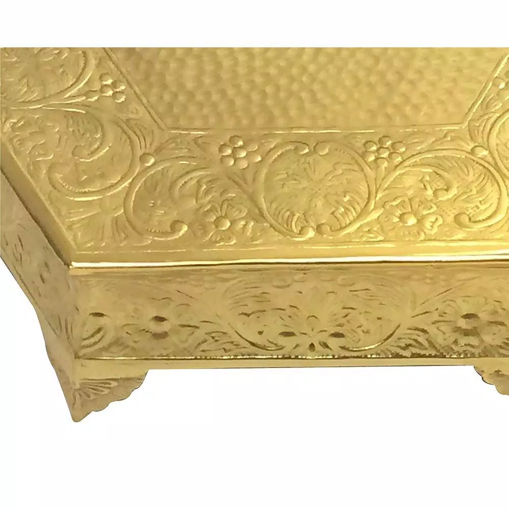 Wholesale 💯 Benzara Hexagonal 16 In. Gold Metal Wedding Cake Stand 🛒 7 Wholesale 💯 Benzara Hexagonal 16 In. Gold Metal Wedding Cake Stand 🛒 - Image 5