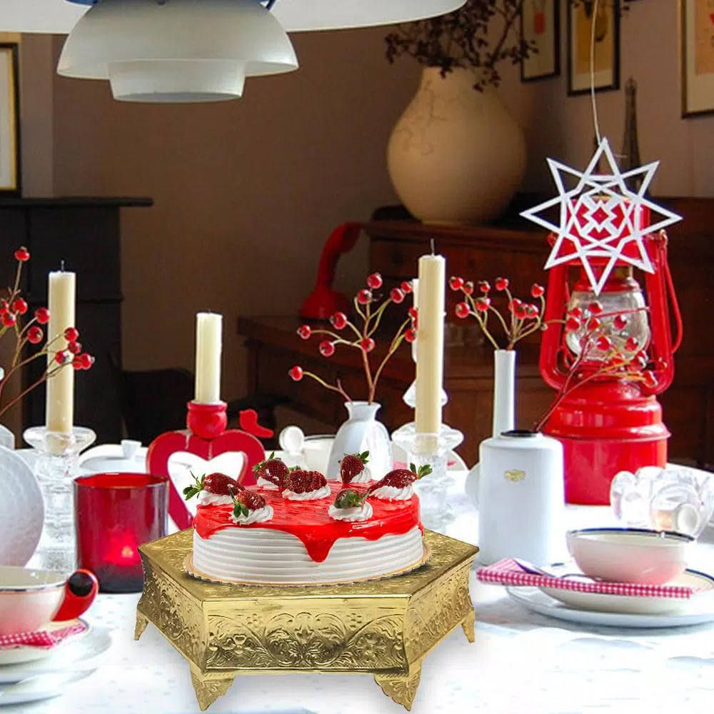 Wholesale 💯 Benzara Hexagonal 16 In. Gold Metal Wedding Cake Stand 🛒 9 Wholesale 💯 Benzara Hexagonal 16 In. Gold Metal Wedding Cake Stand 🛒 - Image 7