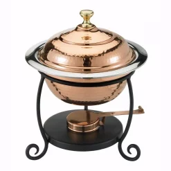 Serveware Store Online 10 Cheap ๐ฅฐ Old Dutch 1.75 Qt. Round Decor Copper Over Stainless Steel Chafing Dish ๐
