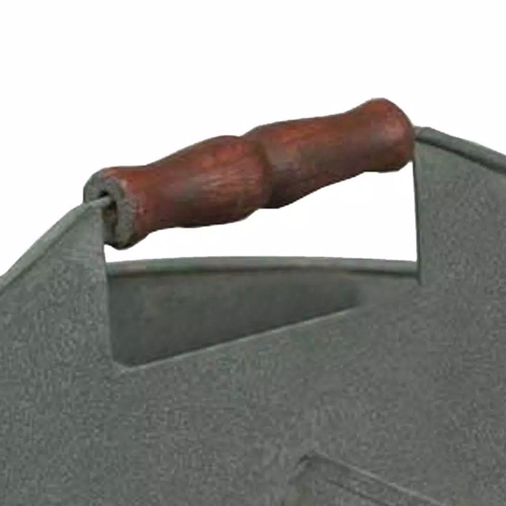 Hot Sale 😀 Benzara Galvanized Divided Gray Serving Tray With Wood Handle 🔥 5 Hot Sale 😀 Benzara Galvanized Divided Gray Serving Tray With Wood Handle 🔥 - Image 3
